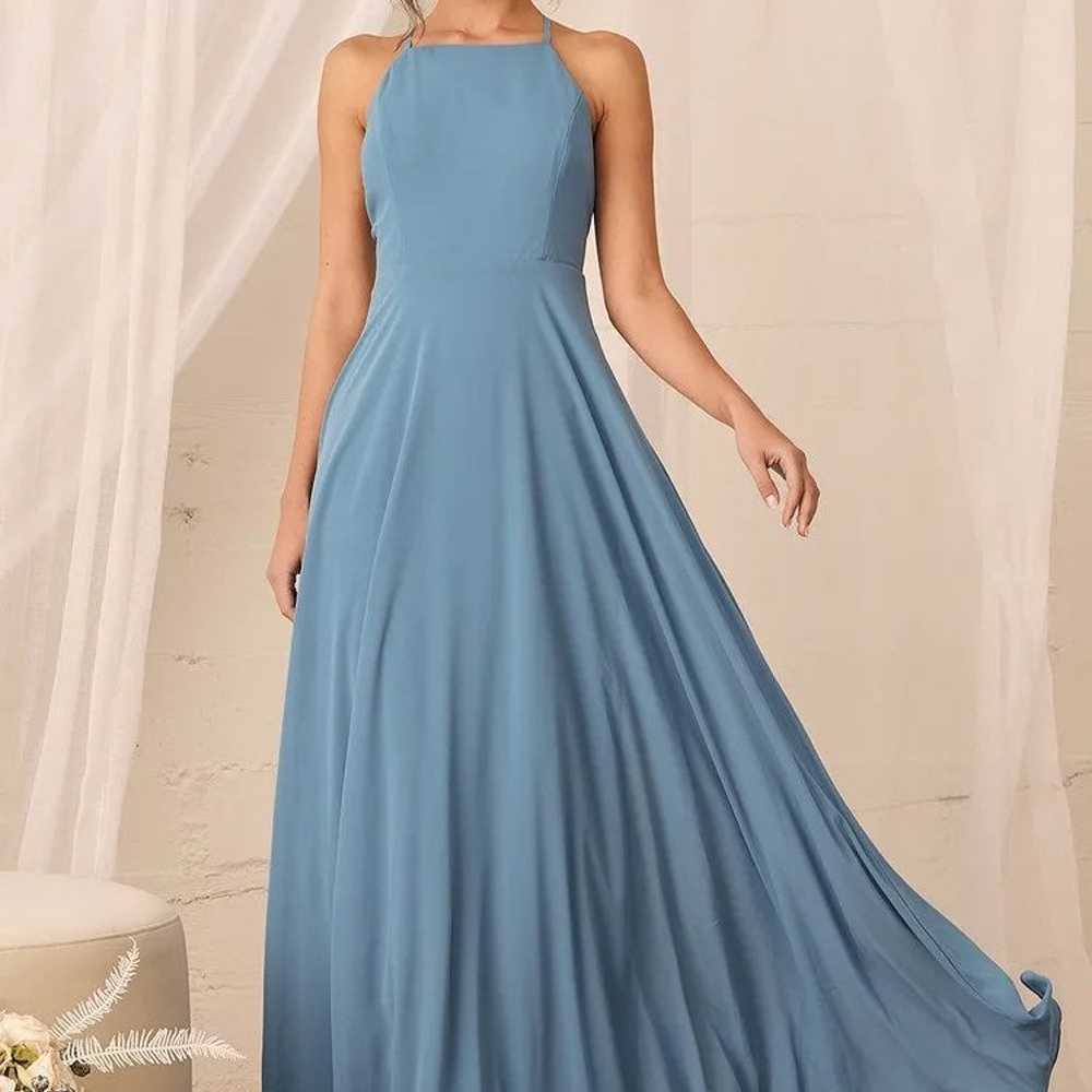 Mythical Kind of Love Slate Blue Maxi Dress - image 1
