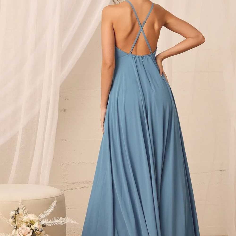 Mythical Kind of Love Slate Blue Maxi Dress - image 2