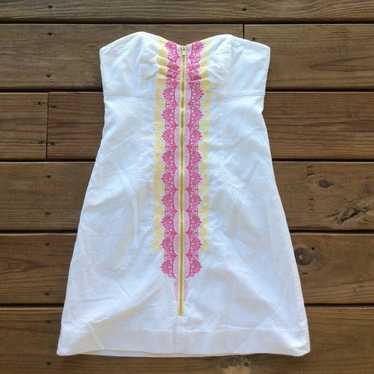 Lilly Pulitzer White Wesley Strapless Dress