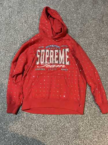 Supreme Supreme rhinestone hooded sweatshirt