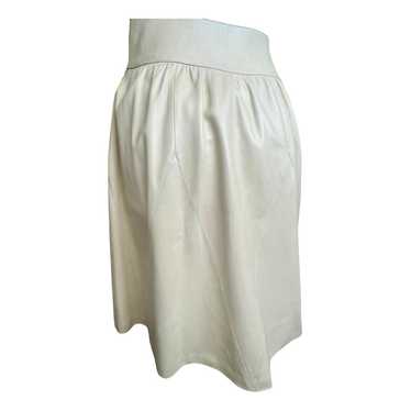 Chanel Leather mid-length skirt - image 1