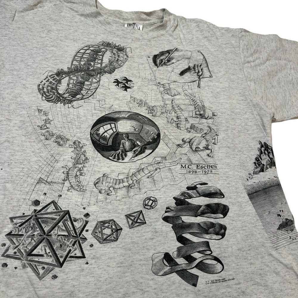 Art × Made In Usa × Vintage 1991 MC Escher All Ov… - image 2