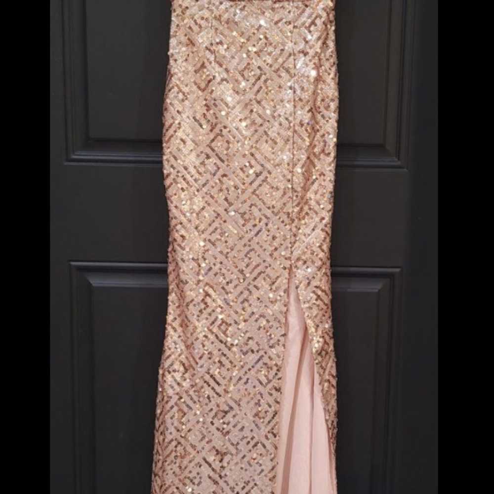 Beautiful Rose Gold Evening Gown - image 3