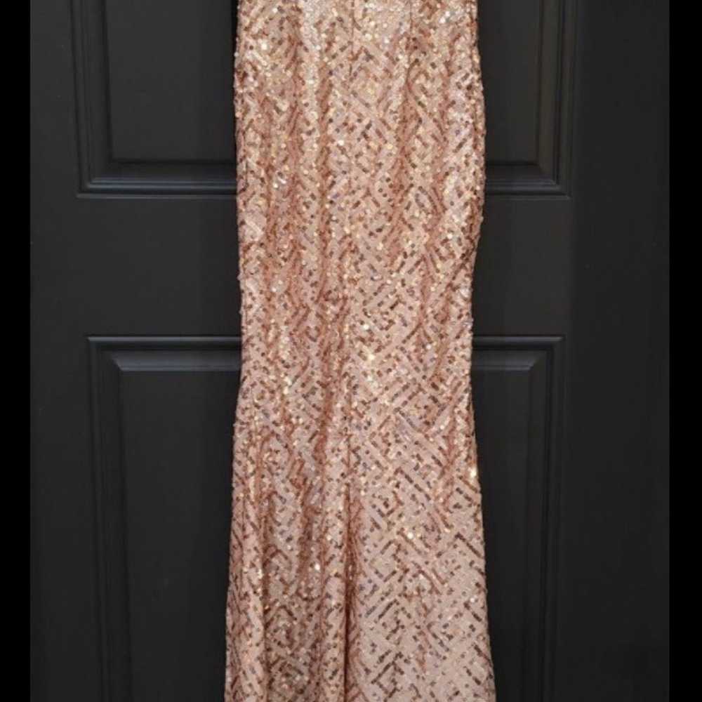 Beautiful Rose Gold Evening Gown - image 4