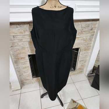 Talbots black waist detail sheath dress plus size 