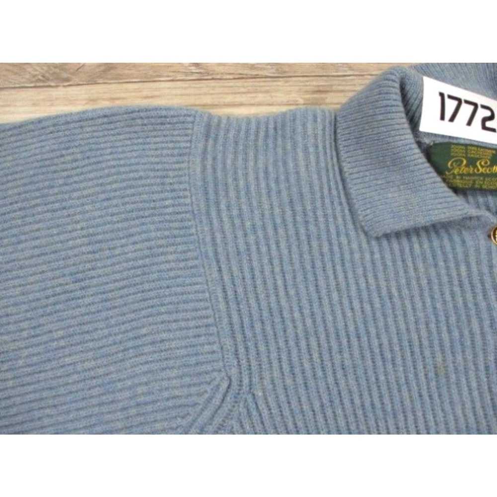 Vintage Peter Scott Sweater Mens 38 Blue Scotland… - image 3