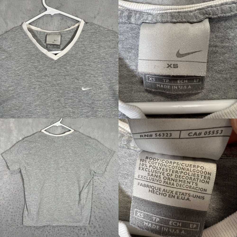 Nike A1 Vintage 2000s Nike V Neck T Shirt Adult X… - image 4