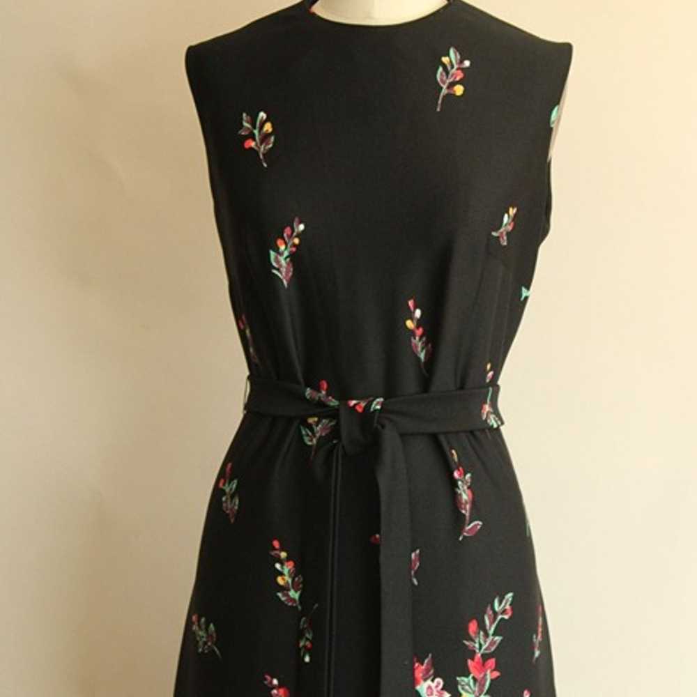 Vintage 1970s Dress, Lady Carol Black Floral Prin… - image 3