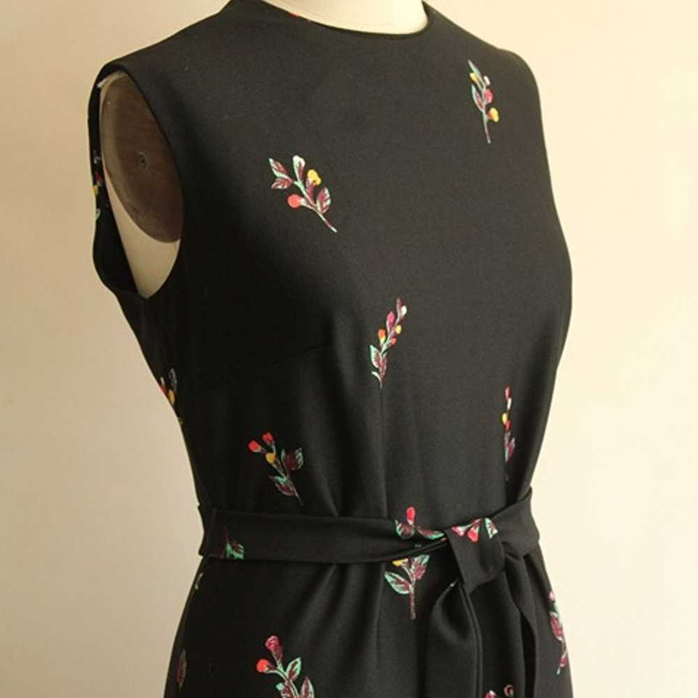 Vintage 1970s Dress, Lady Carol Black Floral Prin… - image 6