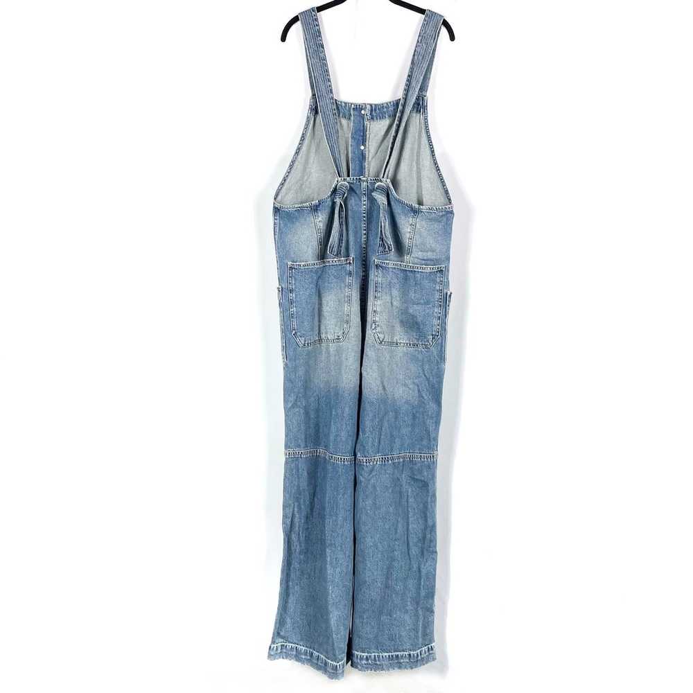 Free People Fields Of Flowers Overalls Blue Wide … - image 7