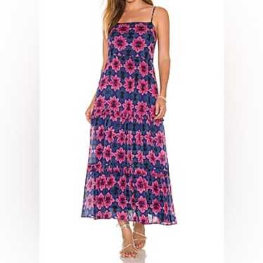 Banjanan XS Hazel Tank Maxi Dress in Blue & Pink S