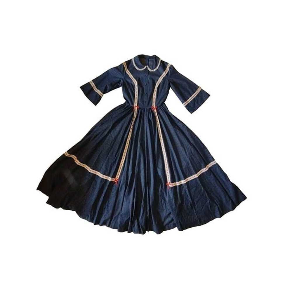 VGUC Vintage 30s/40s Prarie Dress Gunne Sax Style… - image 1