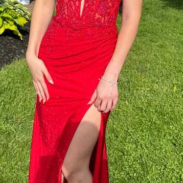 Red stunning prom dress
