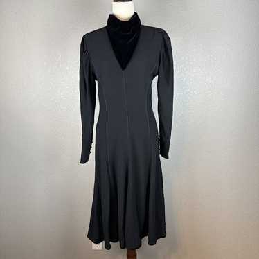 Emanuel Ungaro Vintage Regency Midi Dress Size 8 B