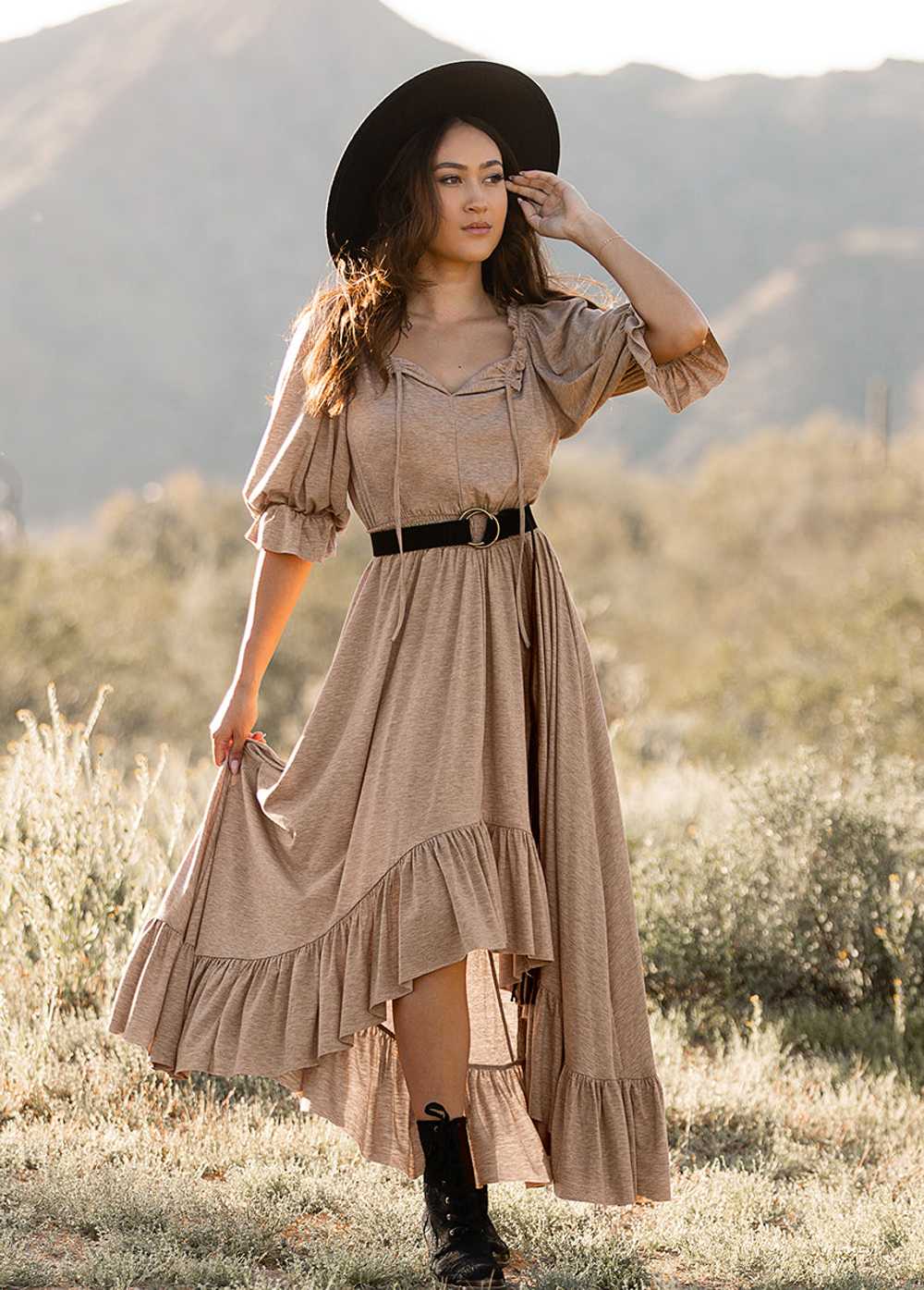 Joyfolie Gwenaelle Dress in Heather Oak - image 4