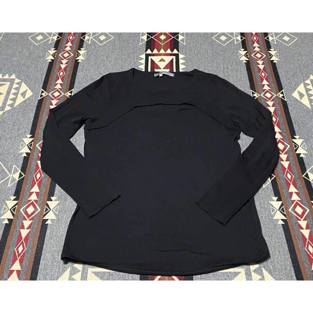 Vintage 360 Sweater Women’s Wool Black Open Slit … - image 1