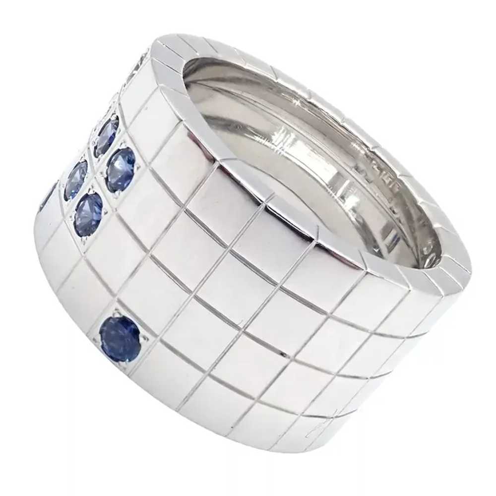 Cartier 18k White Gold Lanieres Diamond Blue Sapp… - image 12