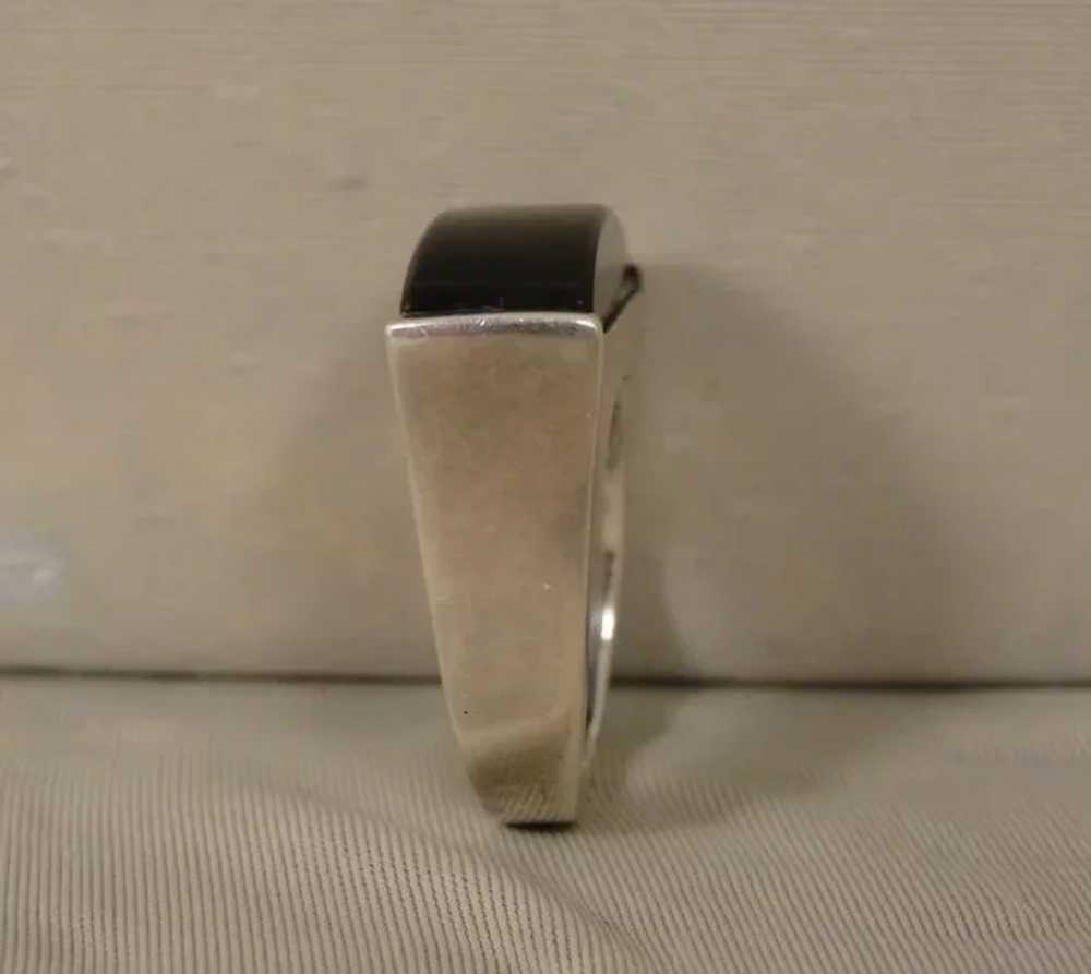 Vintage Sterling Sculptural Modernist Polished On… - image 3