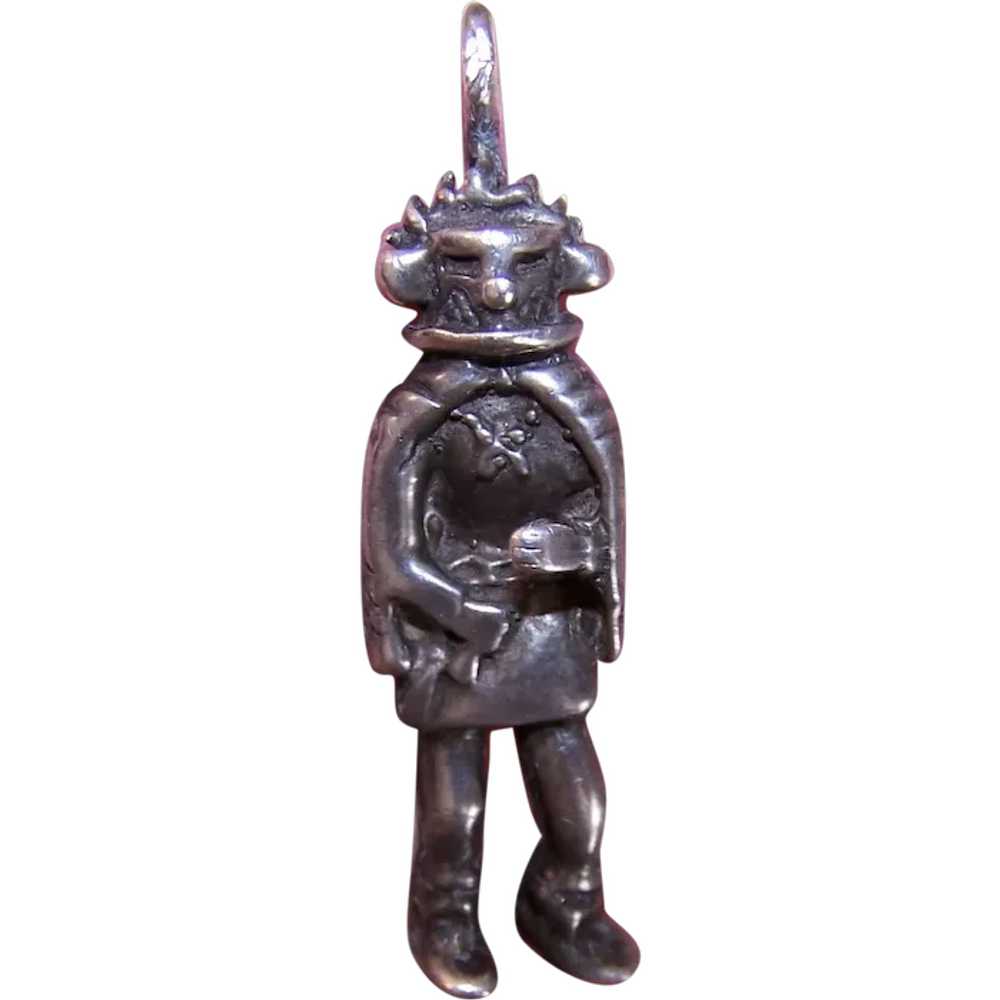 Sterling Silver Hopi Indian Dancer Pendant - image 1