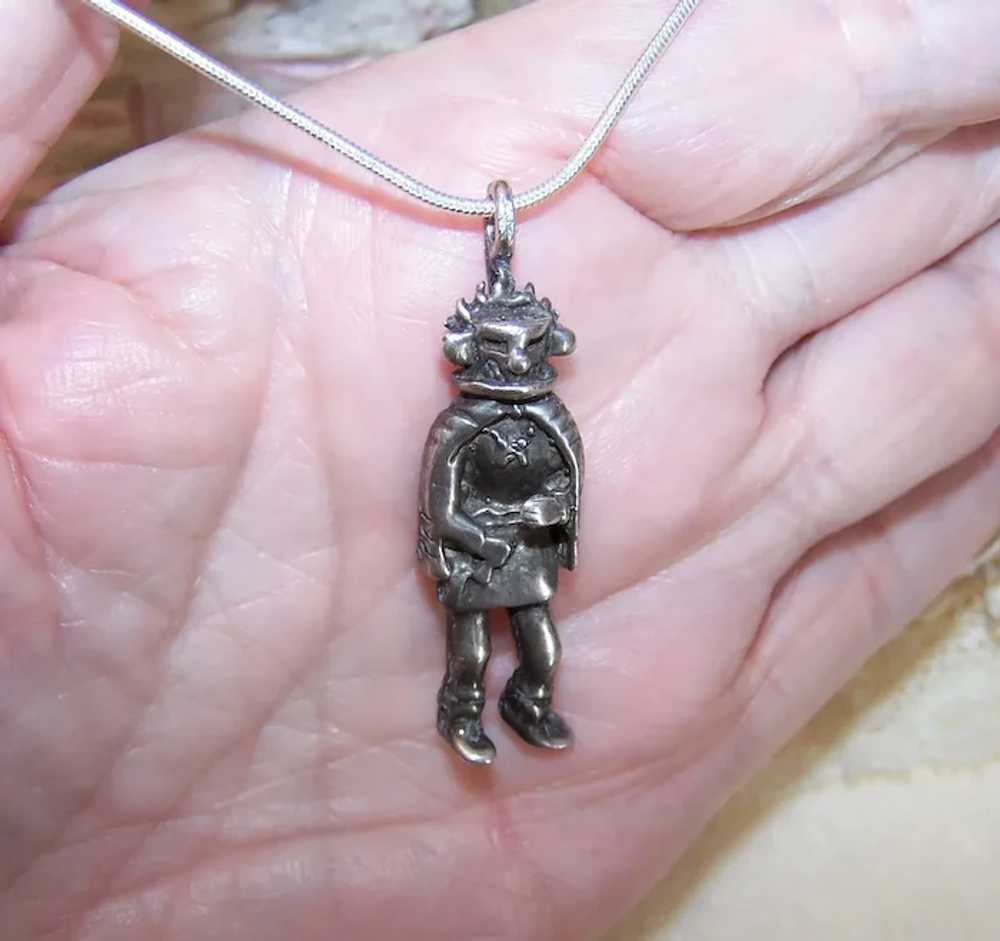 Sterling Silver Hopi Indian Dancer Pendant - image 4