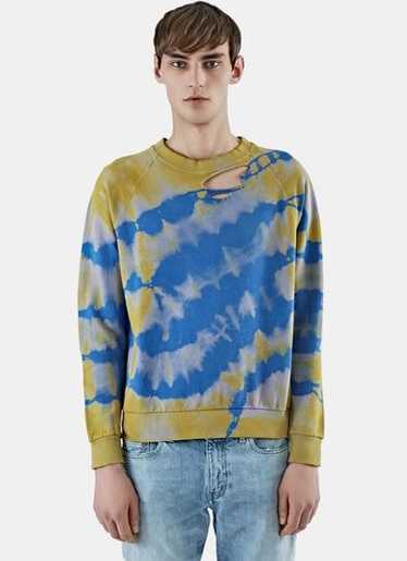 Saint Laurent Paris Tie Dye Destroyed Sweatshirt