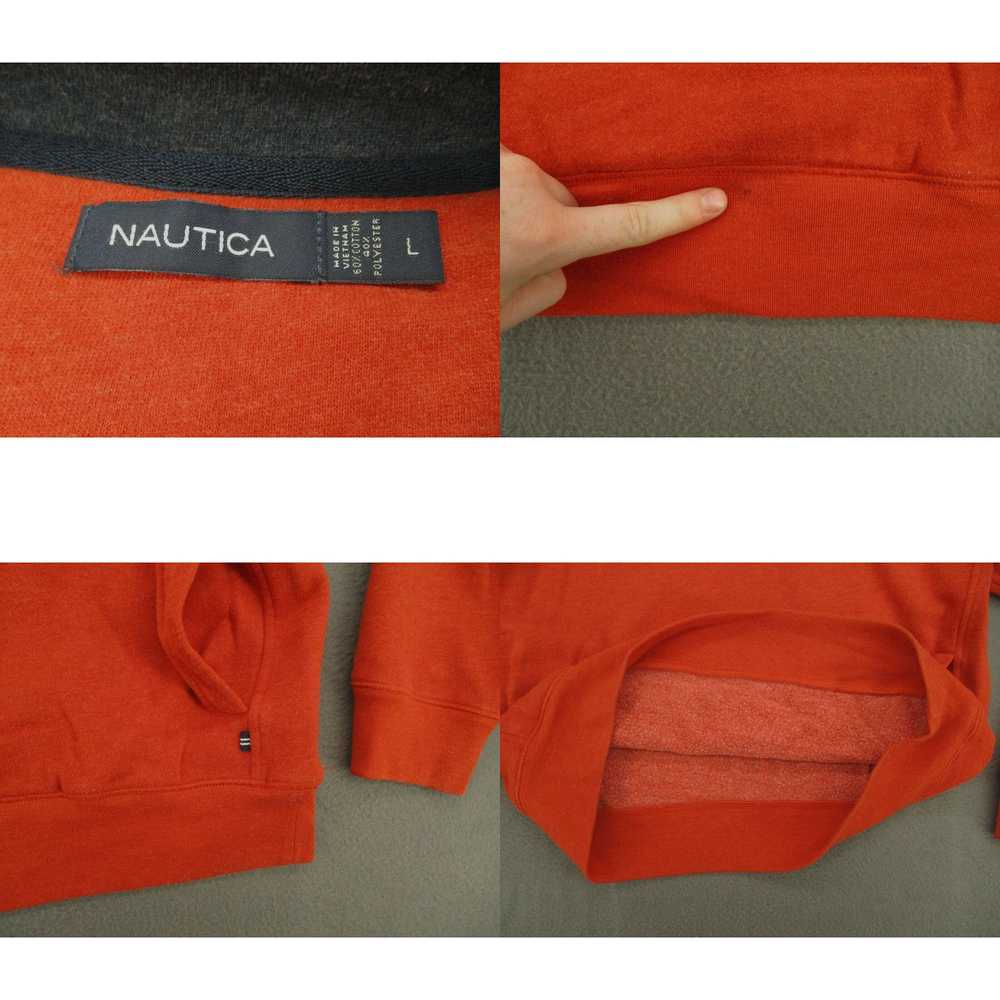 Nautica Nautica Sweater Mens Large Orange Quarter… - image 4