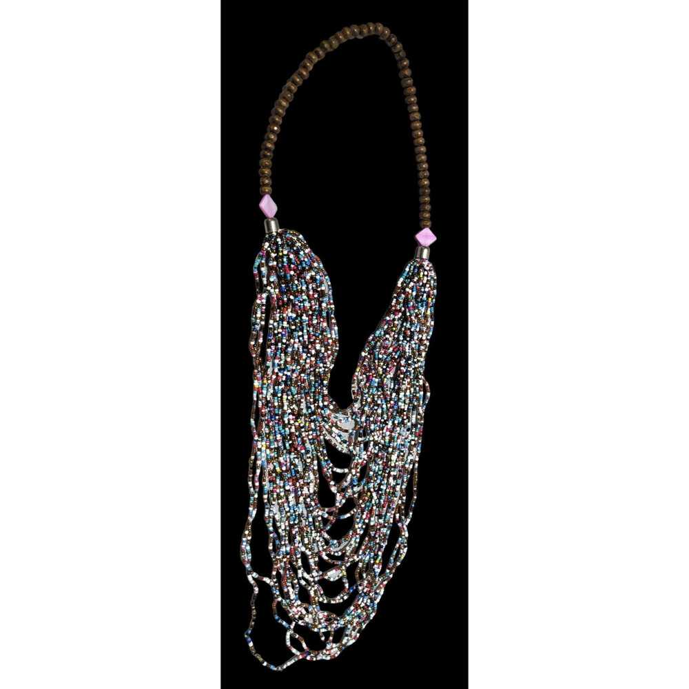 Other Multistrand Glass Seed Bead Necklace - image 1