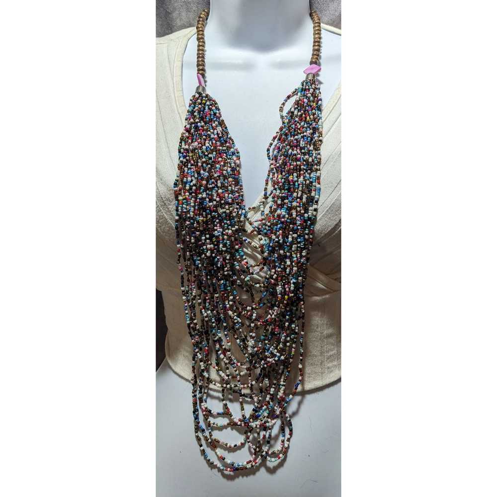 Other Multistrand Glass Seed Bead Necklace - image 2