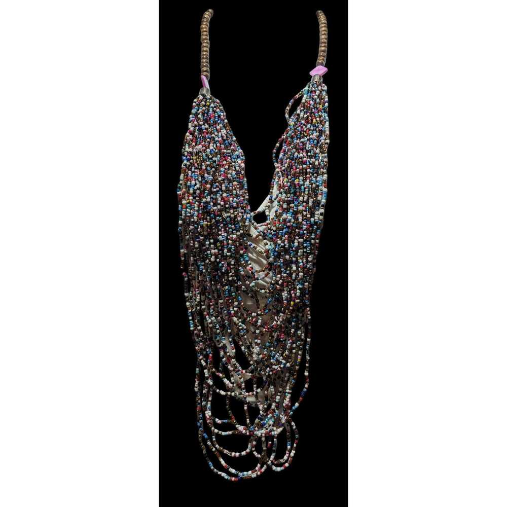 Other Multistrand Glass Seed Bead Necklace - image 5