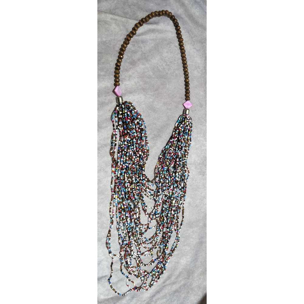 Other Multistrand Glass Seed Bead Necklace - image 7