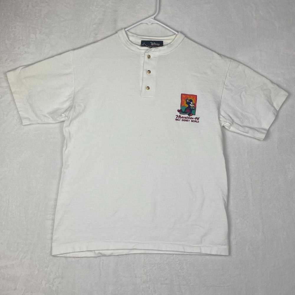 Vintage 90s Disney Marathon 96 T-shirt Adult S/M … - image 1
