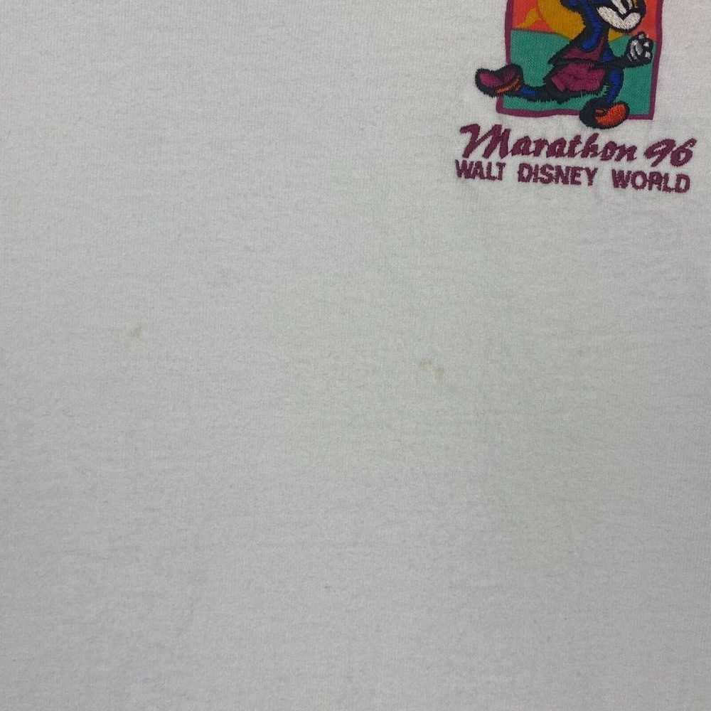 Vintage 90s Disney Marathon 96 T-shirt Adult S/M … - image 5