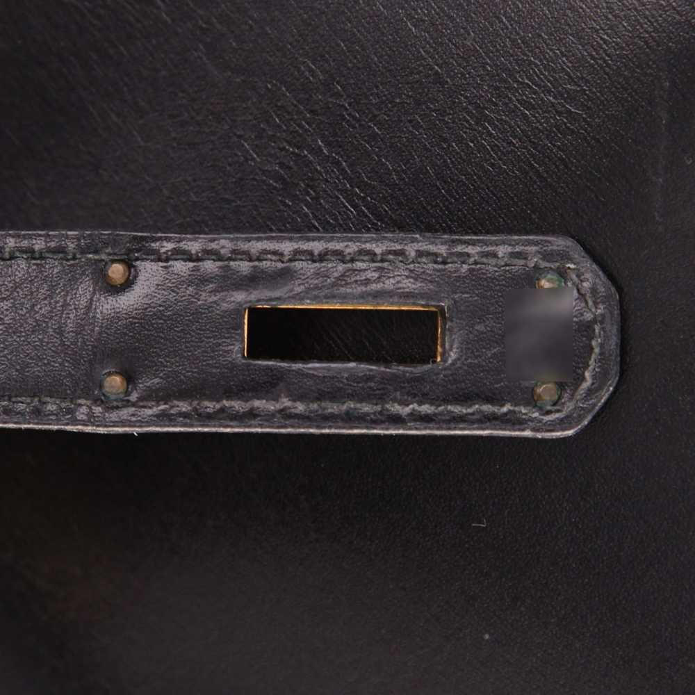 Hermès Kelly 32 cm handbag in black box leather C… - image 5