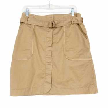 Loft Ann Taylor Loft Tan Khaki Belted Skirt Sz 10P