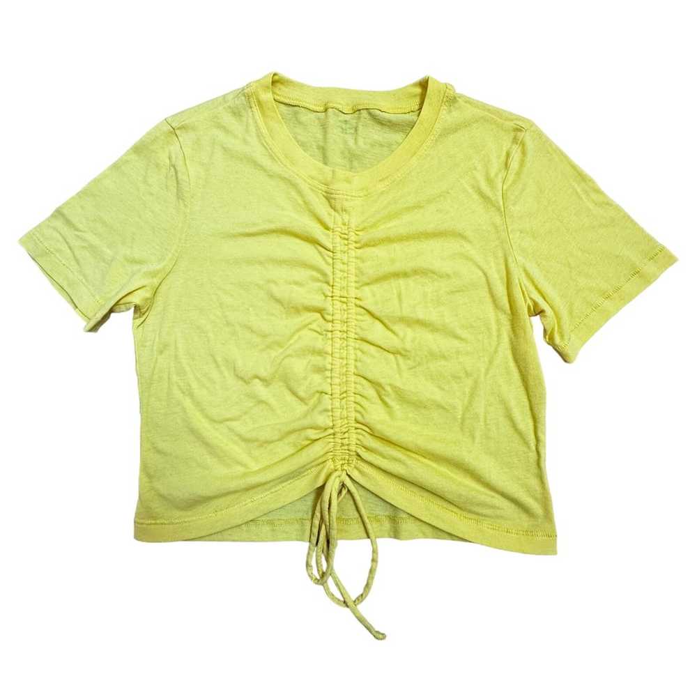 Alo Yoga|SS Cropped/Cinch Top|Yellow|SZ S? - image 1