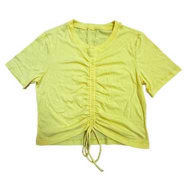 Alo Yoga|SS Cropped/Cinch Top|Yellow|SZ S? - image 1