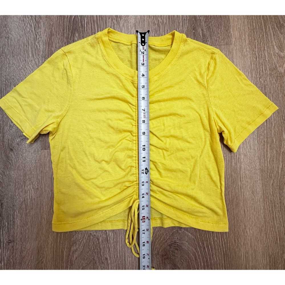 Alo Yoga|SS Cropped/Cinch Top|Yellow|SZ S? - image 2