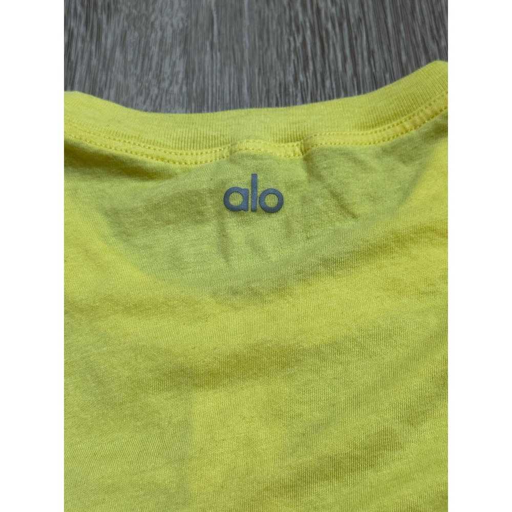 Alo Yoga|SS Cropped/Cinch Top|Yellow|SZ S? - image 5