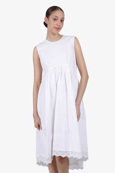 Simone Rocha White Lace Hem Sleeveless Dress Size 