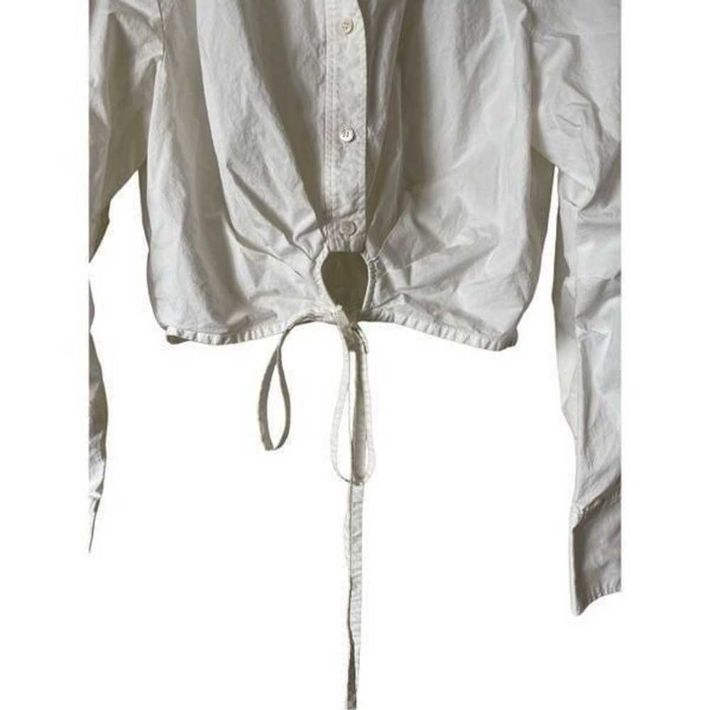 Frame Women's White Cutout Tie Waist Cotton Cropp… - image 4