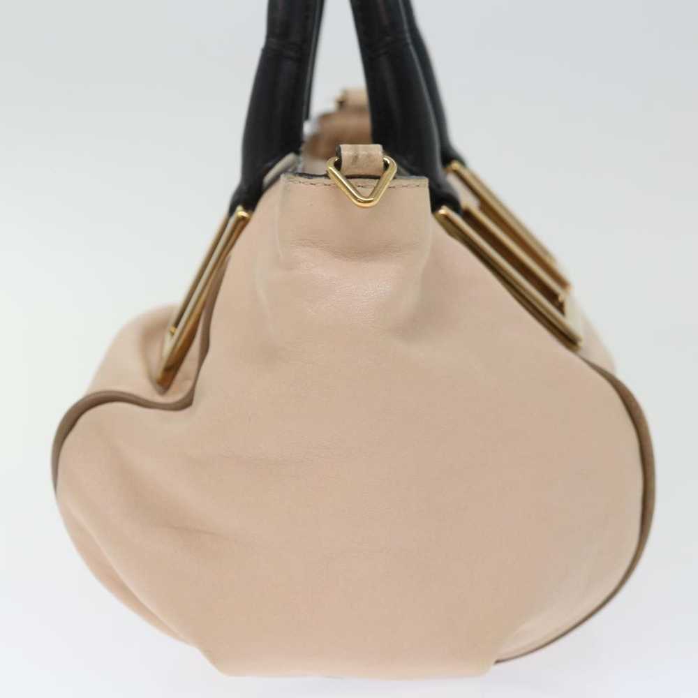 Chloe Chloe Etel Hand Bag Leather 2way Beige Blac… - image 3