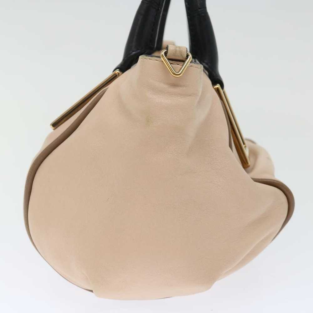 Chloe Chloe Etel Hand Bag Leather 2way Beige Blac… - image 4