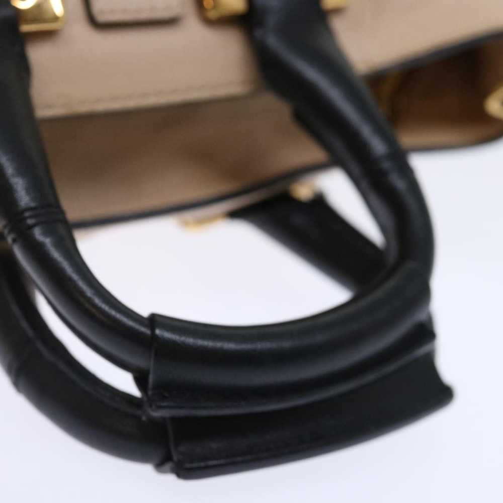 Chloe Chloe Etel Hand Bag Leather 2way Beige Blac… - image 7