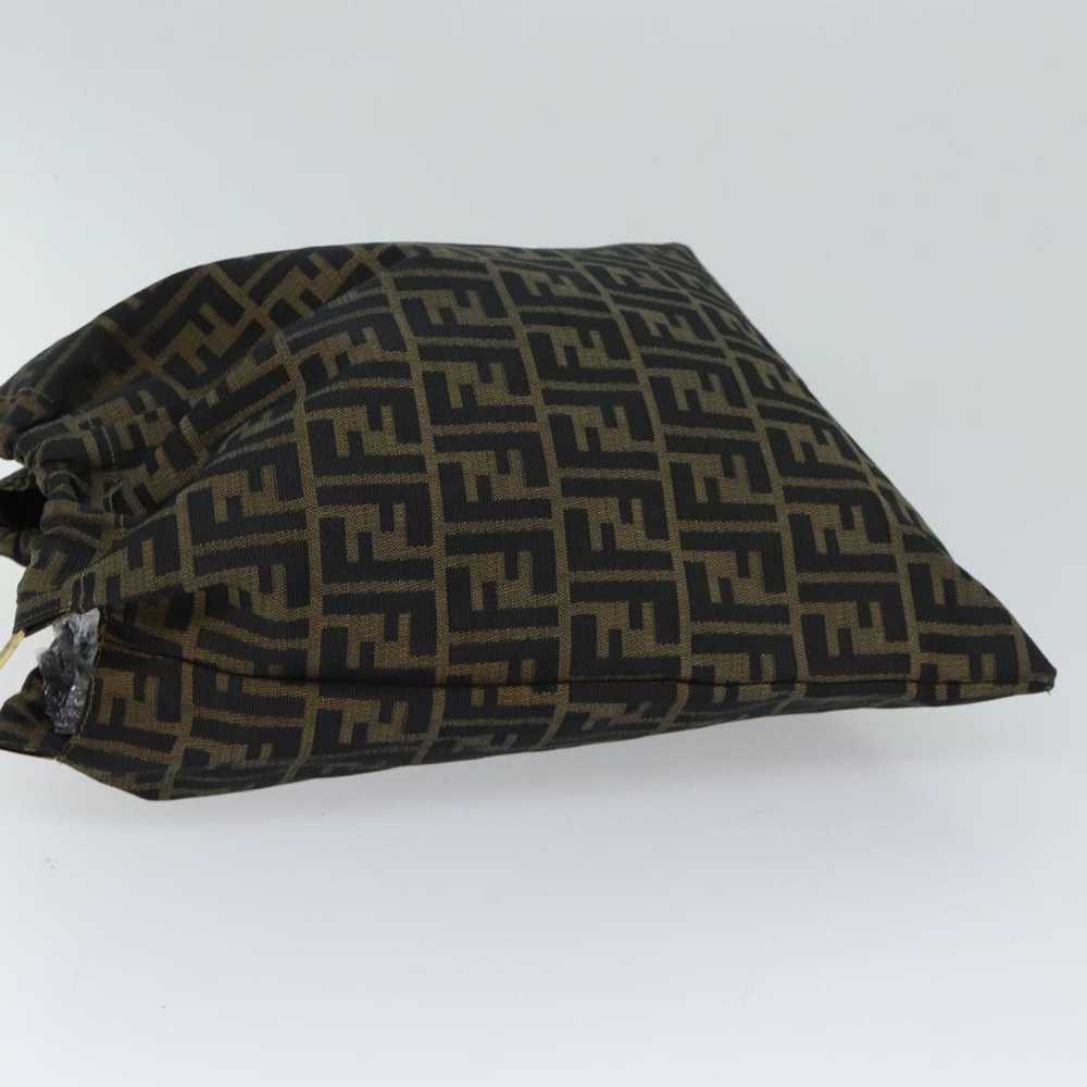 Fendi FENDI Zucca Canvas Hand Bag Brown Black Aut… - image 4