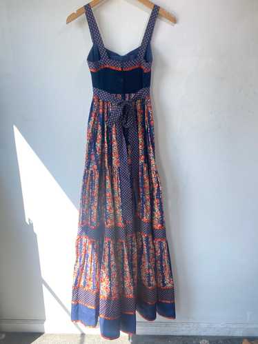 Vintage Gunne Sax Cabbage Rose Print Dress