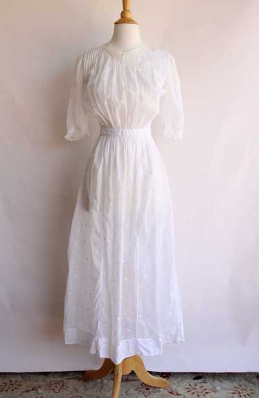 Vintage Antique 1900s 1910s Edwardian White Cotton