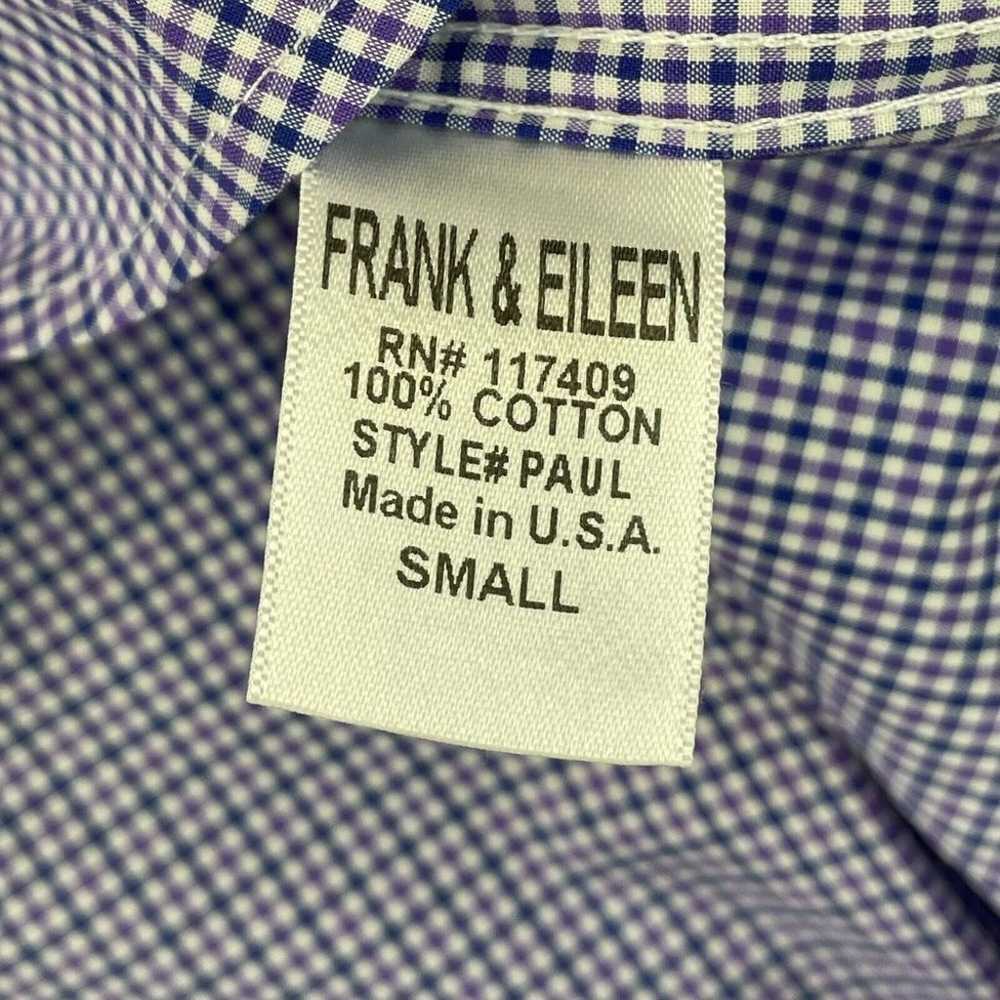 Frank & Eileen PAUL Shirt Women Small Purple Chec… - image 12
