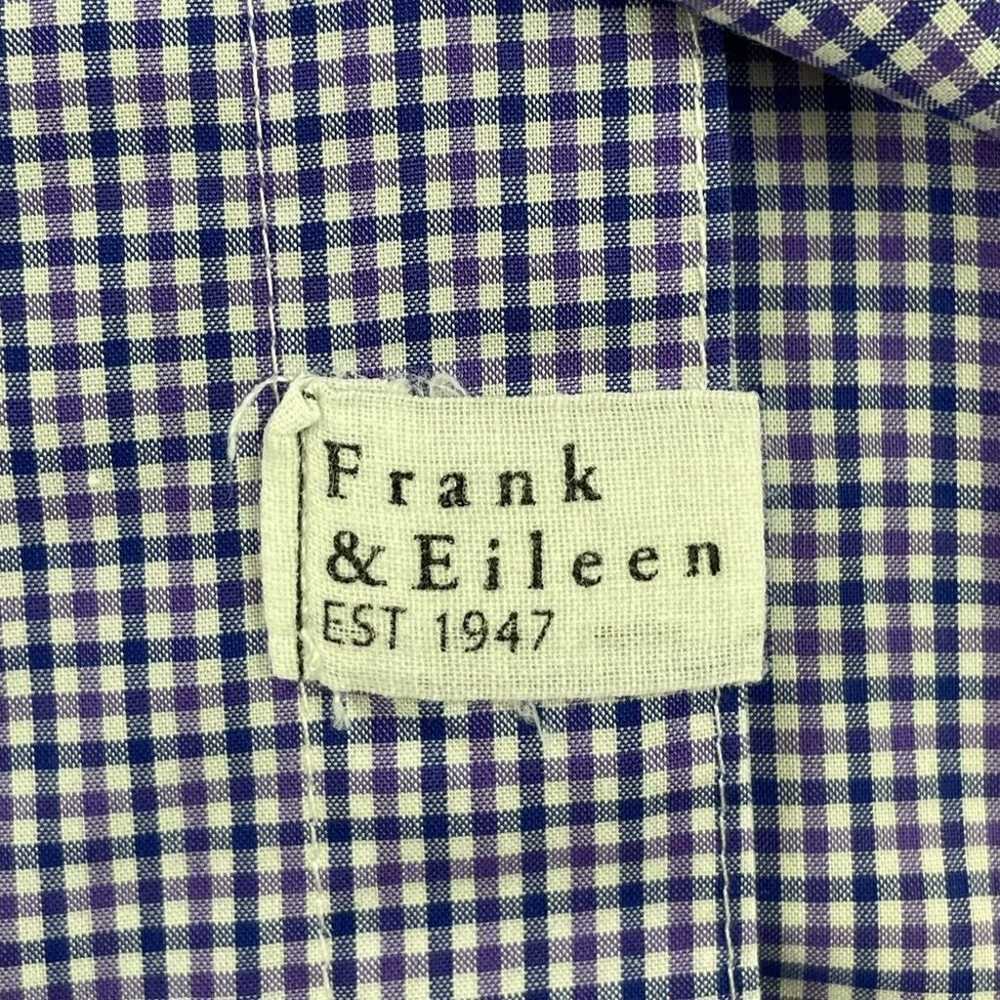 Frank & Eileen PAUL Shirt Women Small Purple Chec… - image 4