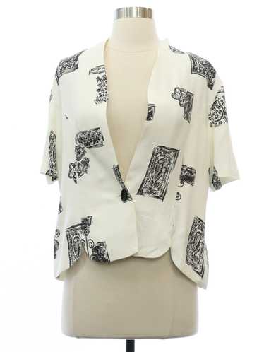 1980's Dress Barn Womens Rayon Blend Shirt Jacket