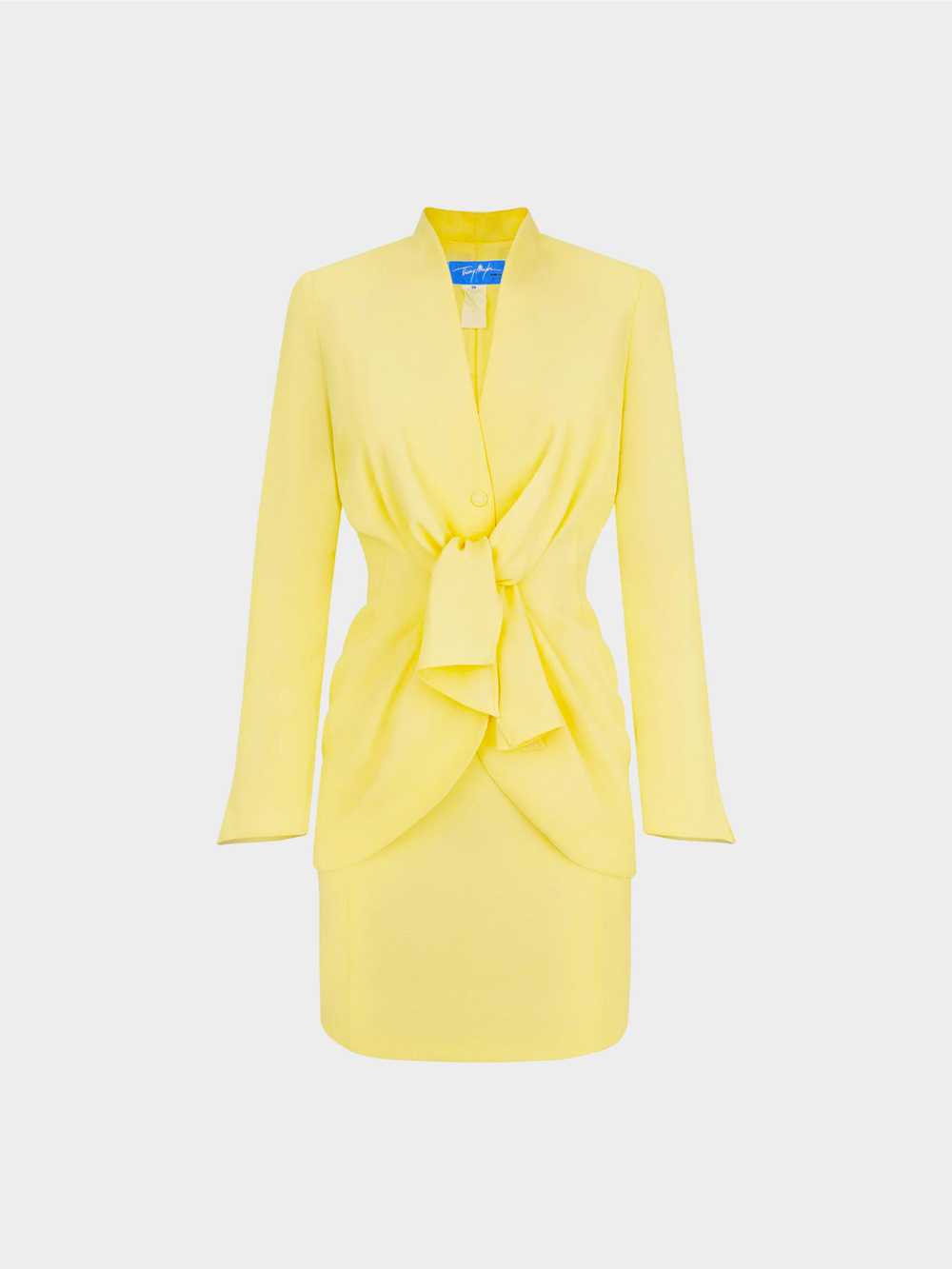 Thierry Mugler Early 1990s Yellow Fitted Blazer a… - image 1